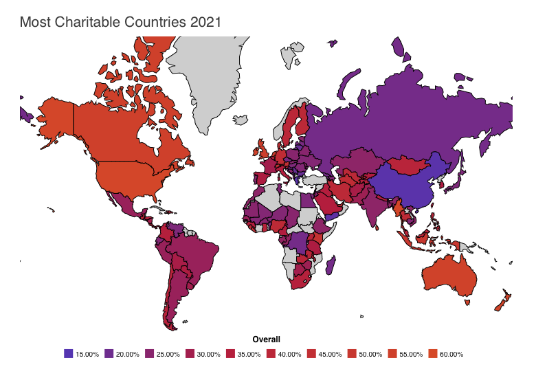 Most Charitable Countries 2021