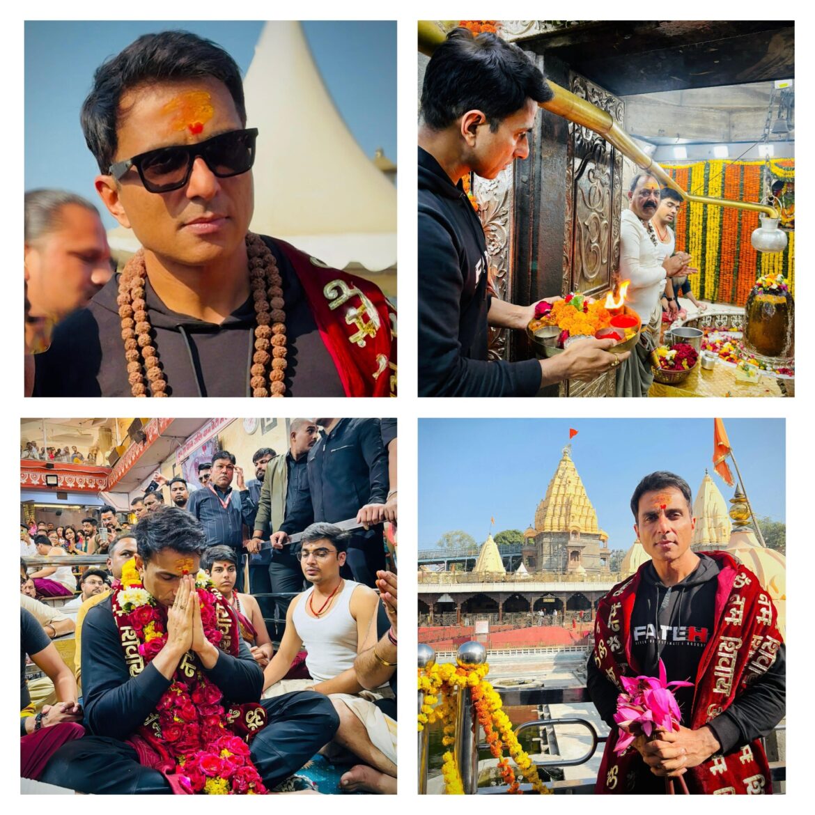 Sonu Sood visited the iconic Mahakaleshwar Temple in Ujjain.