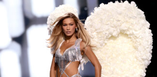 50-Pound Wings? Bella Hadid Shuts Down Critics After VS Show bella hadid with wing