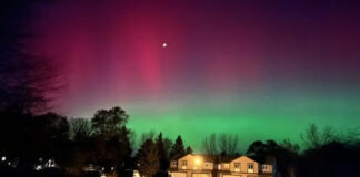A huge solar storm lights up the southern US with a beautiful aurora borealis solar storm