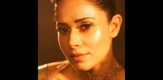 Nushrratt Bharuccha Looks Amazing in Golden Feather Couture and Sets a New Fashion Standard Nushrratt Bharuccha golden feather couture